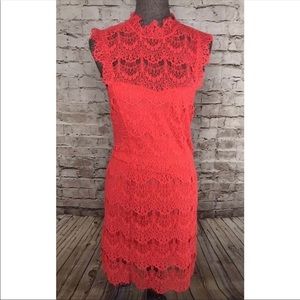 Free People coral open back dress
